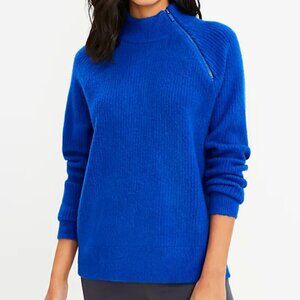 LOFT Lou & Grey Zip Turtleneck Sweater